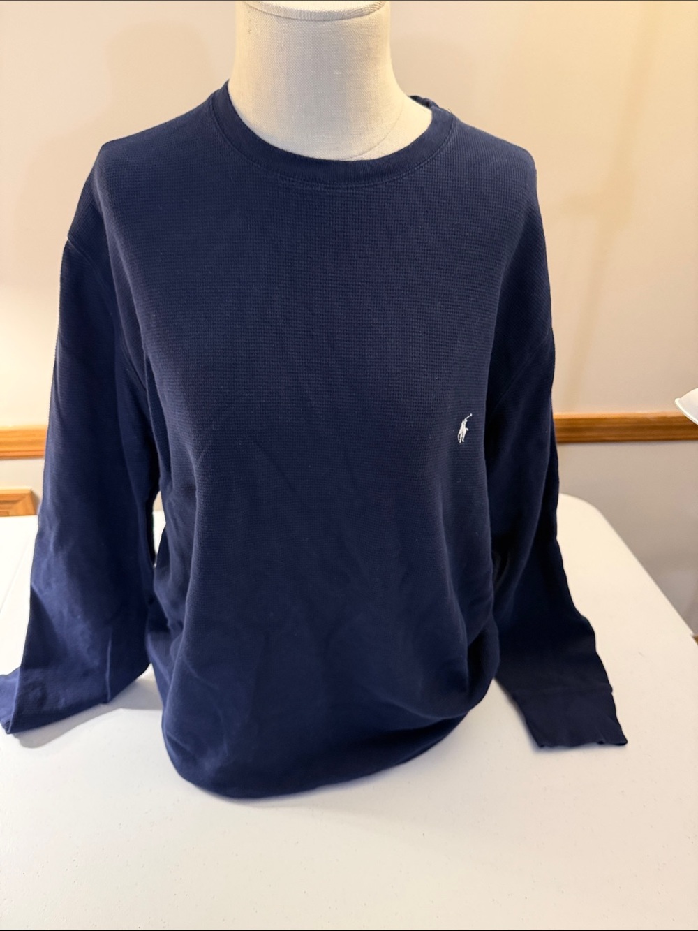 Polo by Ralph Lauren Navy Crewneck Long-Sleeve Shirt
